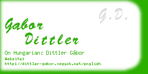 gabor dittler business card